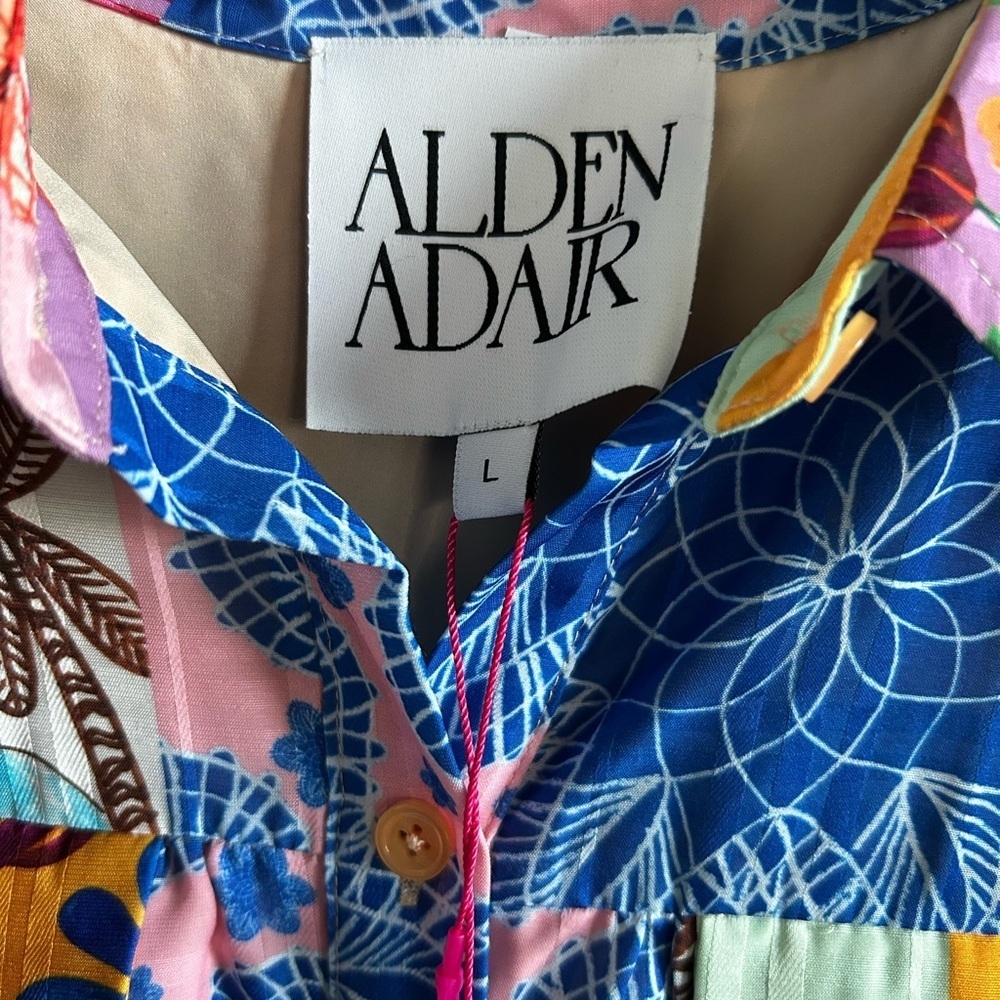 NEW ALDEN ADAIR women's heather dress in floral Size Large. - Picture 5 of 9